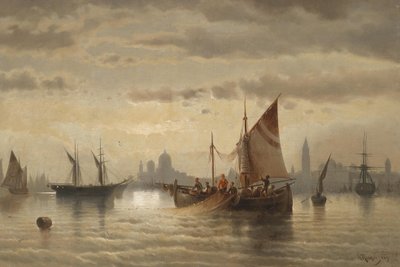 Segelschiffe vor Venedig von Albert Rieger